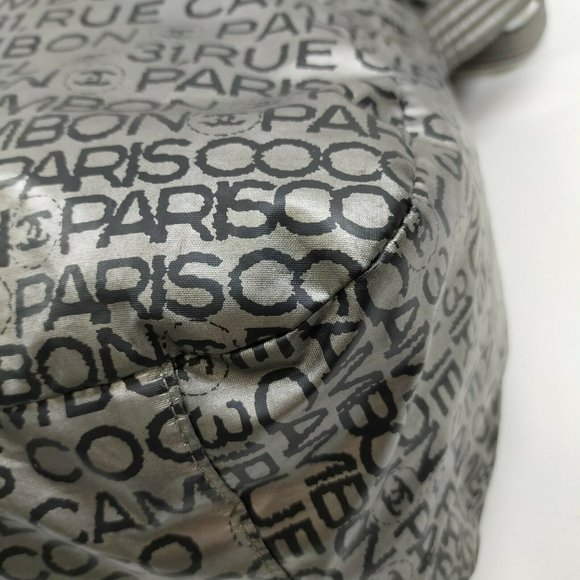 authentic Chanel Shoulder Bag Metalic Nylon - Picture 6 of 9